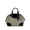 Ralph Lauren handbag in white and black bicolor canvas and black patent leather - 360 thumbnail