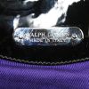 Bolso de mano Ralph Lauren en lona bicolor blanca y negra y charol negro - Detail D3 thumbnail