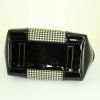 Bolso de mano Ralph Lauren en lona bicolor blanca y negra y charol negro - Detail D4 thumbnail