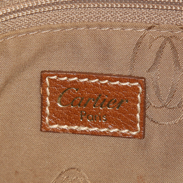 Sac à main Cartier Marcello en cuir marron - Detail D3