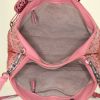 Bolso Bottega Veneta Roma en cuero intrecciato rosa y color burdeos - Detail D3 thumbnail