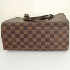 Louis Vuitton Pont Neuf handbag in ebene damier canvas and brown leather - Detail D4 thumbnail