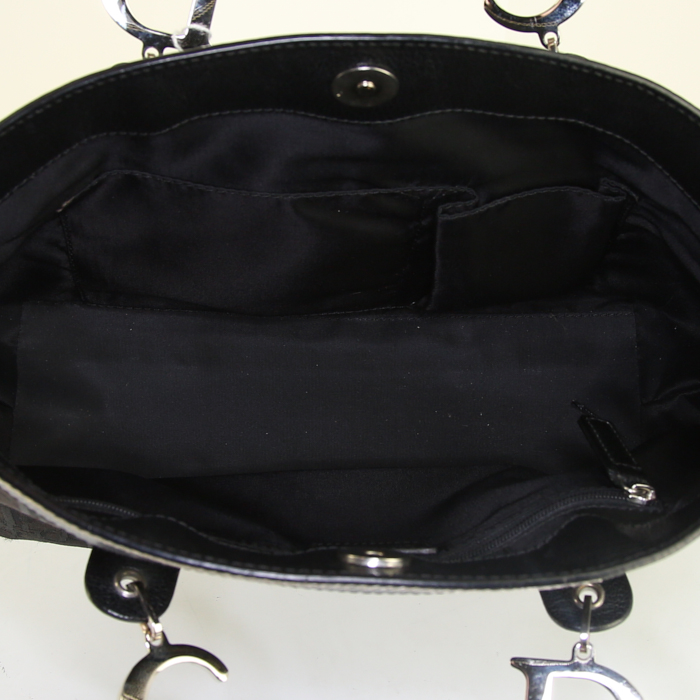 Dior Détective handbag in black monogram canvas - Detail D2