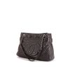 Chanel Grand Shopping shopping bag in grey grained leather - 00pp thumbnail