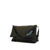 Prada Etiquette shoulder bag in khaki canvas and black leather - 00pp thumbnail