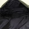 Sac bandoulière Prada Etiquette en toile vert-kaki et cuir noir - Detail D2 thumbnail