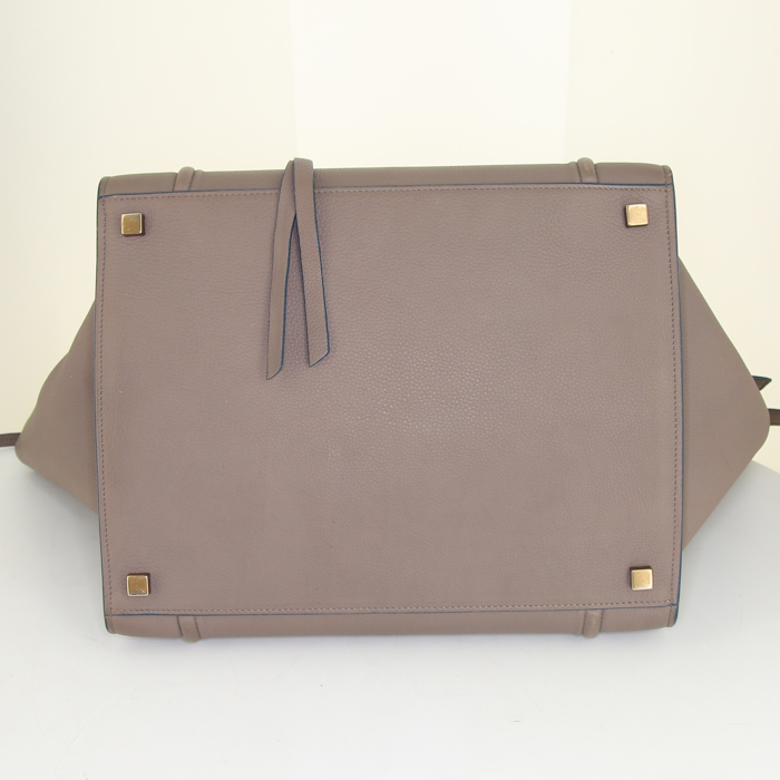 Céline Phantom shopping bag in grey leather - Detail D4