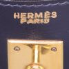 Sac à main Hermes Kelly 20 cm petit modèle en cuir box bleu-marine - Detail D4 thumbnail