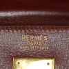 Hermes Kelly 35 cm handbag, 1989, in burgundy box leather - Detail D4 thumbnail
