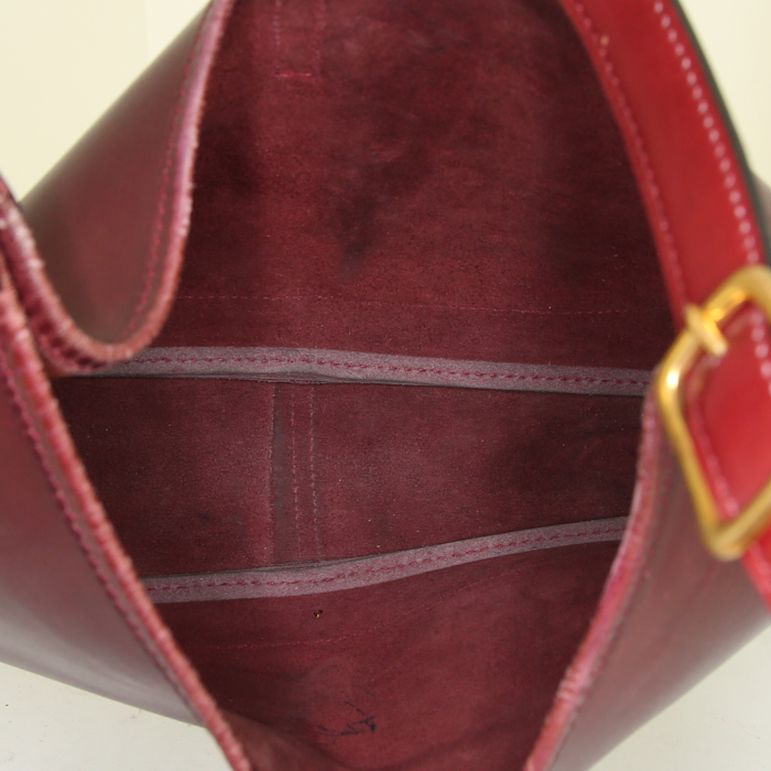 Borsa Hermès Trim in pelle box bordeaux - Detail D2
