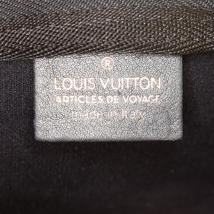 Pochette Louis Vuitton Neoprene Scuba in tela monogram rosa e pelle nera - Detail D3