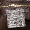 Gucci Mors handbag in grey monogram canvas and brown leather - Detail D3 thumbnail