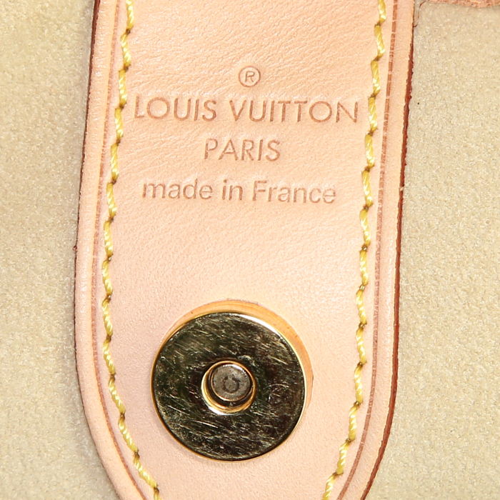 Louis Vuitton Galliera large model handbag in brown monogram canvas and natural leather - Detail D3