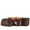 Pochette Louis Vuitton Pochette accessoires in tela monogram marrone e pelle naturale - 00pp thumbnail