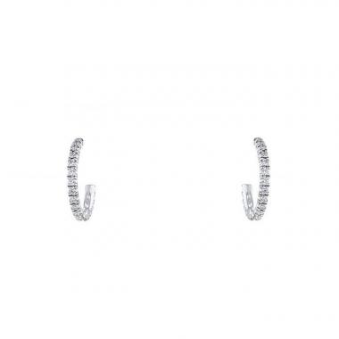 Criollas pequeñas Cartier Etincelle en oro blanco y diamantes