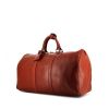Bolsa de viaje Louis Vuitton Keepall 50 cm en cuero Epi marrón - 00pp thumbnail