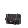 Chanel 2.55 Jumbo shoulder bag in black quilted leather - 00pp thumbnail