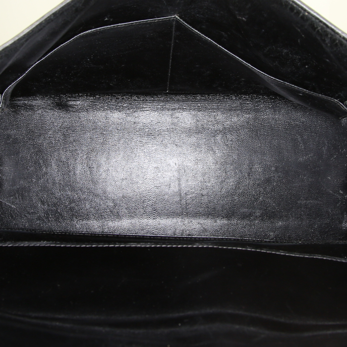 Sac Hermes Kelly 35 cm en cuir box noir - Detail D3