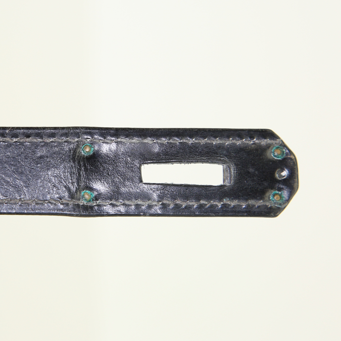Hermes Kelly 35 cm bag in black box leather - Detail D5
