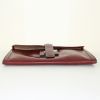Hermes Jige pouch in burgundy box leather - Detail D4 thumbnail
