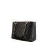 Sac porté épaule ou main Chanel Shopping GST grand modèle en cuir grainé matelassé noir - 00pp thumbnail