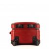 Prada suitcase in red leather saffiano - Detail D4 thumbnail
