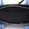 Balenciaga shopping bag in black leather and blue snake - Detail D3 thumbnail