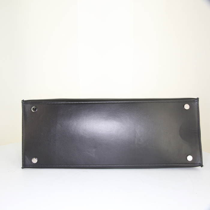 Shopping bag Balenciaga in pelle nera e pelle di serpente blu - Detail D5