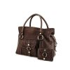Celine Boogie handbag in brown grained leather - 00pp thumbnail