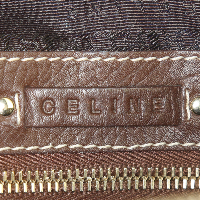 Bolso de mano Celine Boogie en cuero granulado marrón - Detail D3