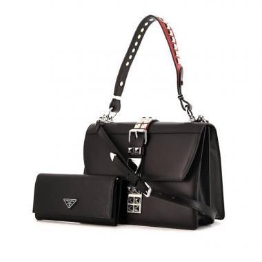 Sac porté épaule ou main Prada Elektra en cuir noir