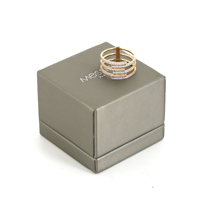 Sortija Messika Gatsby en oro rosa y diamantes - Detail D2