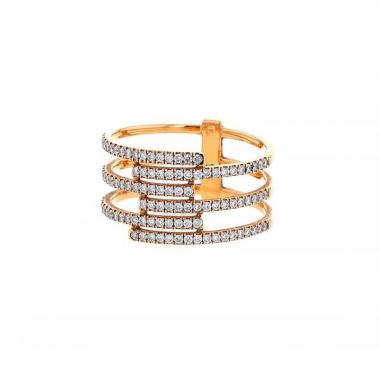 Bague Messika Gatsby en or rose et diamants
