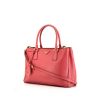 Prada Galleria medium model shoulder bag in pink leather saffiano - 00pp thumbnail