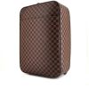 Maleta flexible Louis Vuitton Pegase en lona a cuadros ébano y cuero marrón - 00pp thumbnail