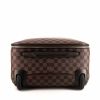 Louis Vuitton Pegase soft suitcase in ebene damier canvas and brown leather - Detail D5 thumbnail
