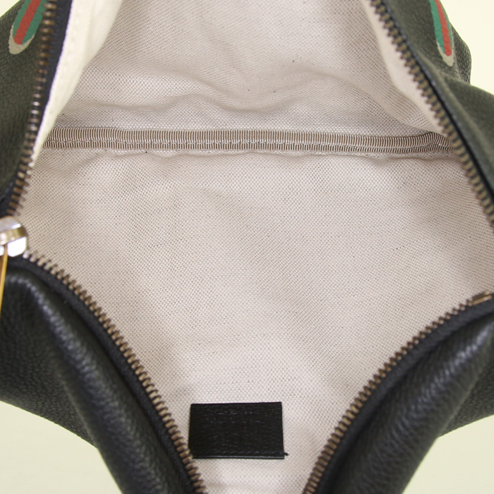 Gucci large clutch-belt in black leather - Detail D2