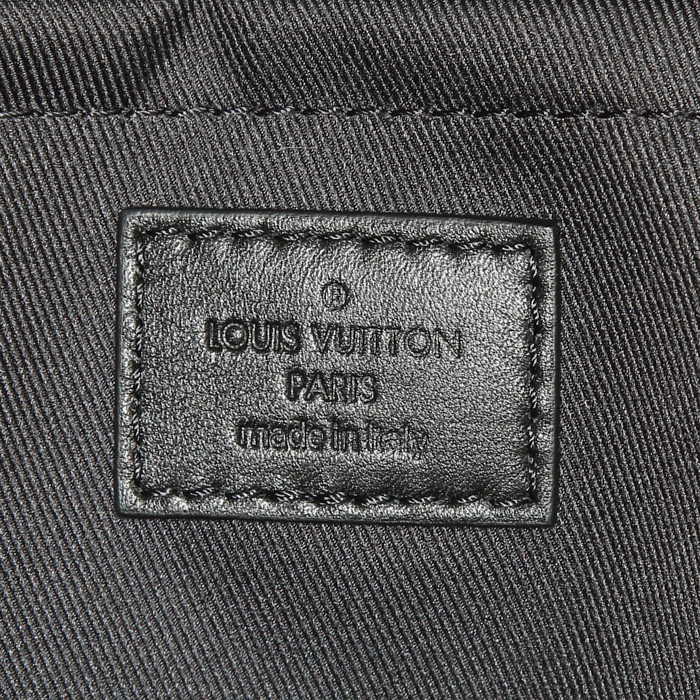Sac à dos Louis Vuitton Palm Springs Backpack grand modèle en toile monogram marron et cuir noir - Detail D3