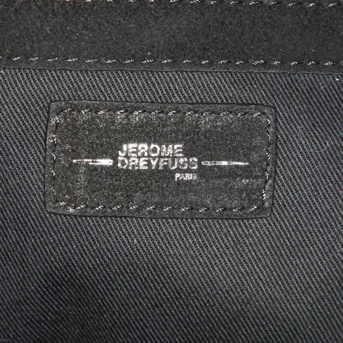 Sac cabas Jerome Dreyfuss Maurice en cuir noir - Detail D4