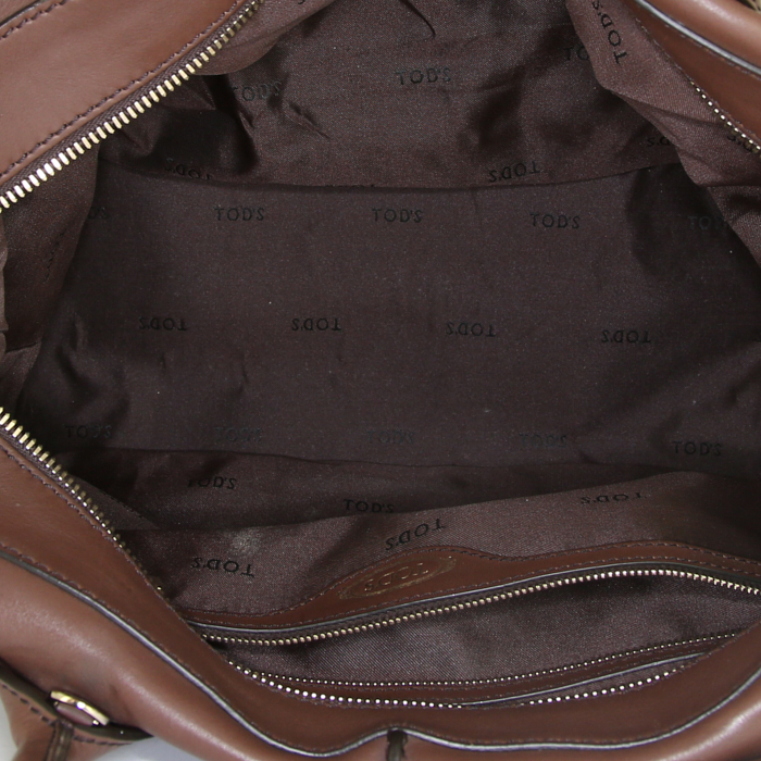 Sac à main Tod's D-Styling en cuir marron - Detail D2