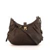 Louis Vuitton XS shoulder bag in taupe mahina leather - 360 thumbnail