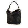 Burberry Sycamore shopping bag in black grained leather - 00pp thumbnail
