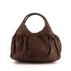 Tod's Ivy bag worn on the shoulder or carried in the hand in brown leather - 360 thumbnail