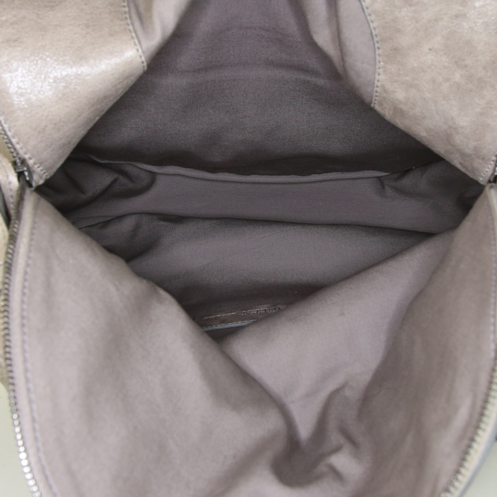 Borsa a tracolla Alexander McQueen Faithful in pelle grigia - Detail D3