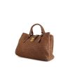 Bottega Veneta Roma handbag in brown intrecciato leather - 00pp thumbnail