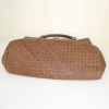 Bottega Veneta Roma handbag in brown intrecciato leather - Detail D4 thumbnail