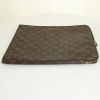 Louis Vuitton Poche-documents medium model pouch in brown monogram canvas and cognac leather - Detail D4 thumbnail