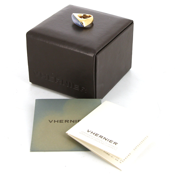 Vhernier Fuseau ring in pink gold,  rock crystal and mother of pearl - Detail D3