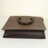 Bolso de mano Louis Vuitton Venise en lona a cuadros ébano y cuero marrón - Detail D4 thumbnail