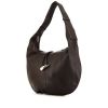 Burberry handbag in brown grained leather - 00pp thumbnail